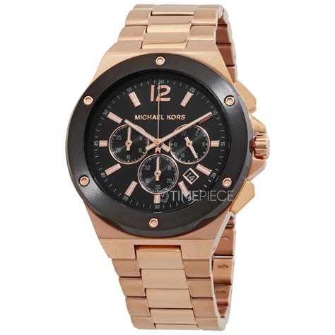 prevnext michael kors gun metal chronograph quartz men's|Michael Kors Men's Lennox Quartz Watch, Gunmetal, One Size, .